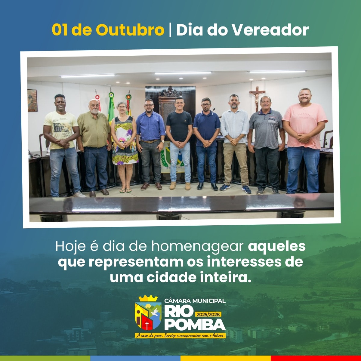 01 DE OUTUBRO - DIA DO VEREADOR