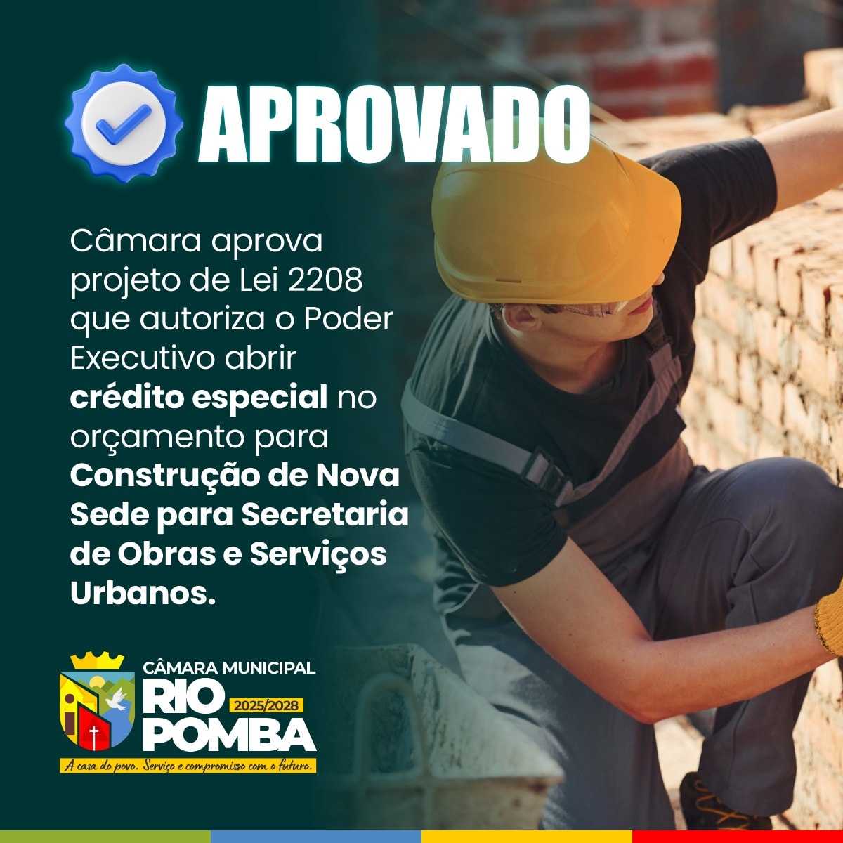 APROVADO ✅️ Projeto de Lei 2.208/2025