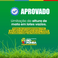 APROVADO ✅️  Projeto de Lei Complementar n⁰ 43/2025