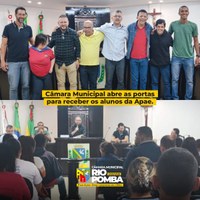 Durante a Semana Nacional da Pessoa com Deficiência Intelectual e Múltipla, a Câmara Municipal recebeu alunos, professores e servidores da APAE.